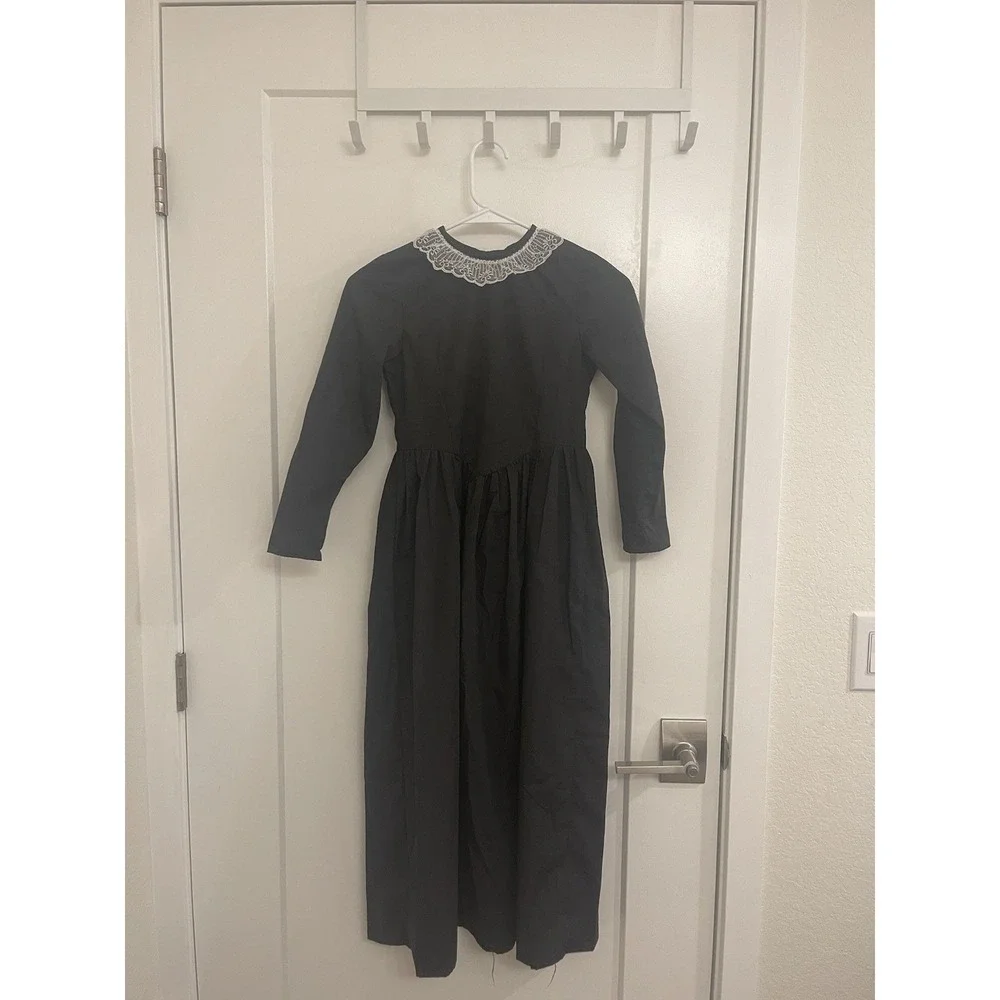Vintage Handmade Black Dress Costume Goth Punk Whimsey Goth Girls‎